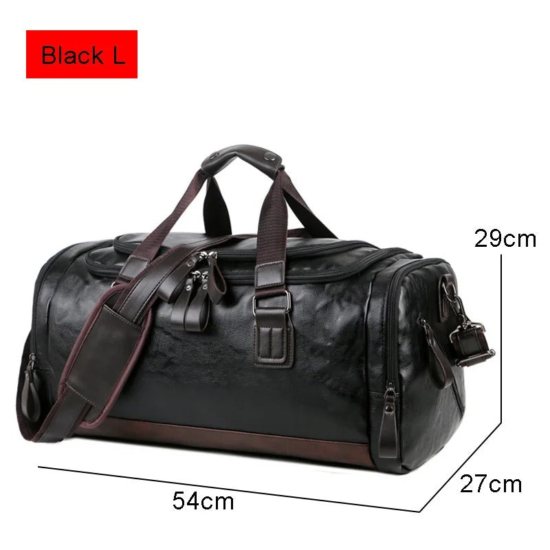 Leather Gym Backpack - Black L