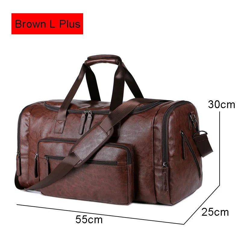 Leather Gym Backpack - Brown Plus