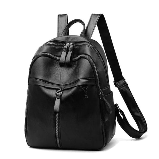 Leather Work Backpack Women