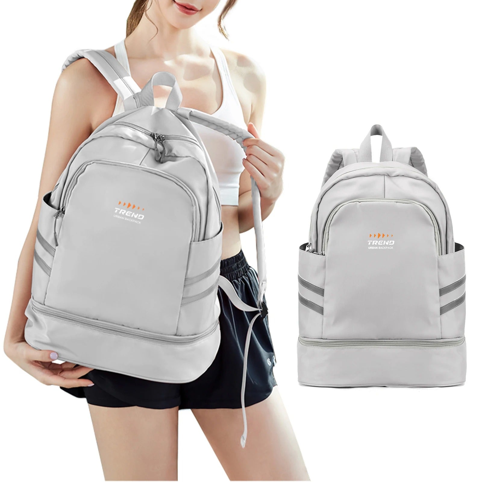 Lightweight Gym Backpack - Grey / Small