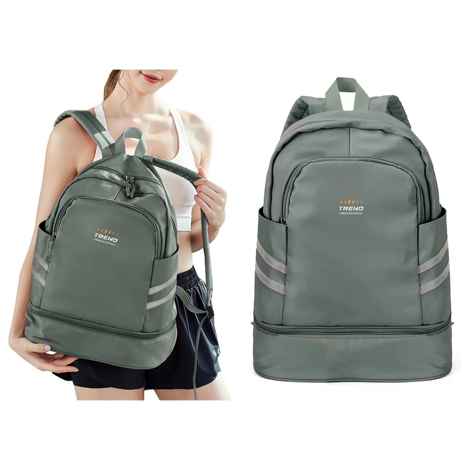 Lightweight Gym Backpack - Army Green / Small
