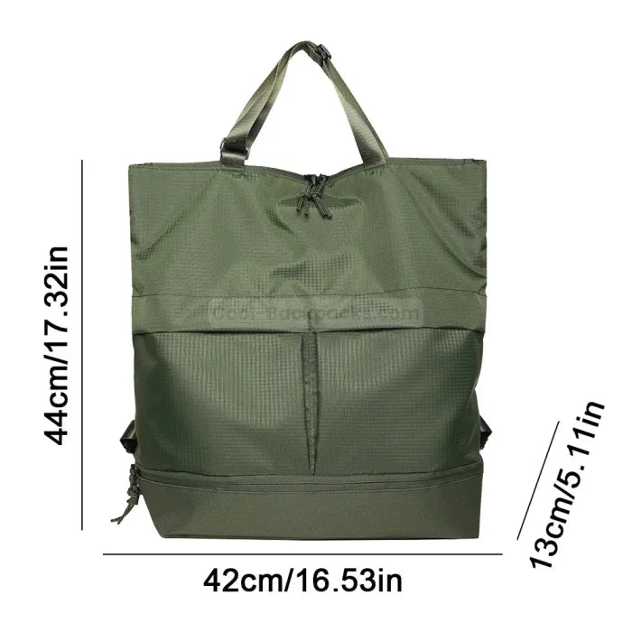 Lightweight Tote Backpack - Army Green