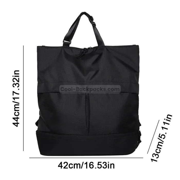 Lightweight Tote Backpack - Black