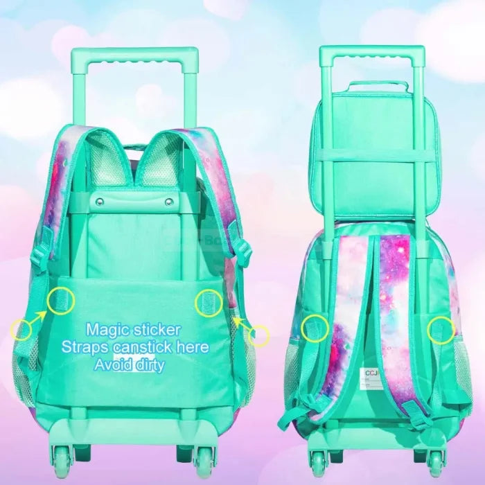 Mermaid Rolling Backpack