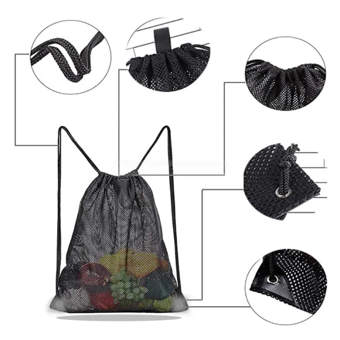 Mesh Drawstring Backpack