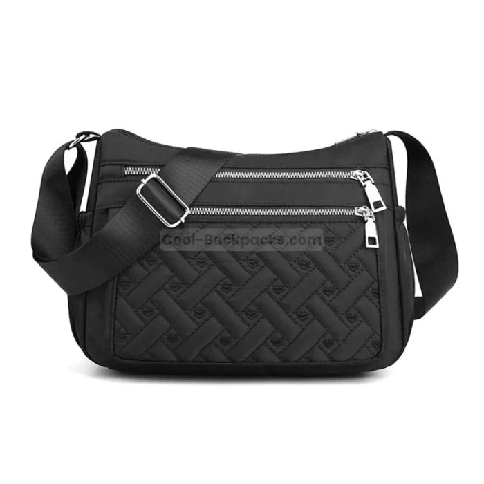 Messenger Bag with Strap - Black