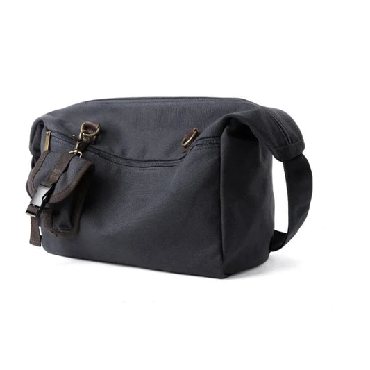 Navy Canvas Messenger Bag