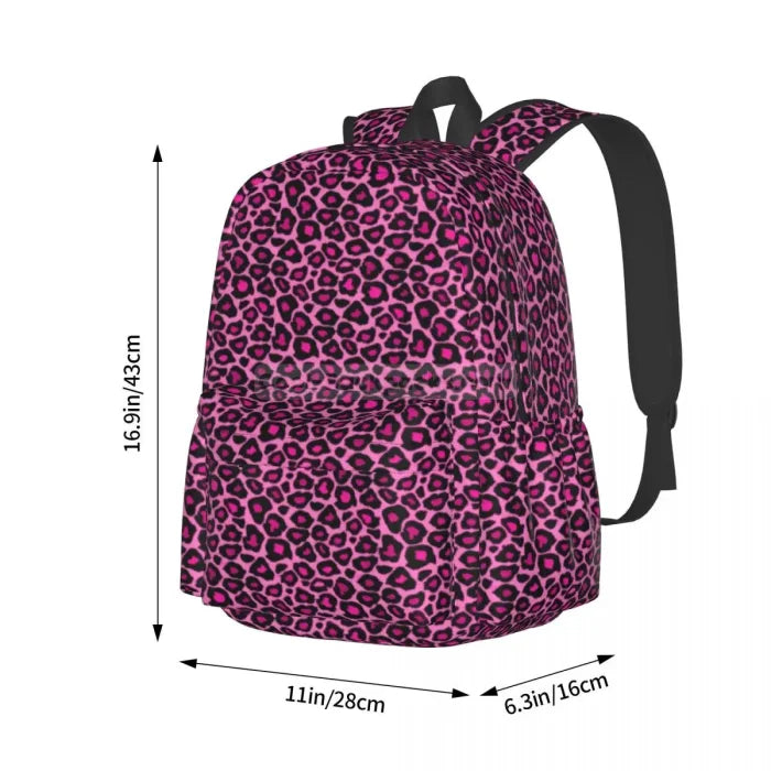 Pink Animal Print Backpack