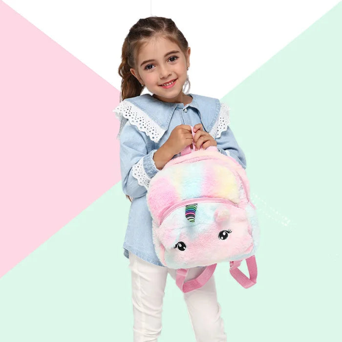 Pink Fluffy Unicorn Backpack