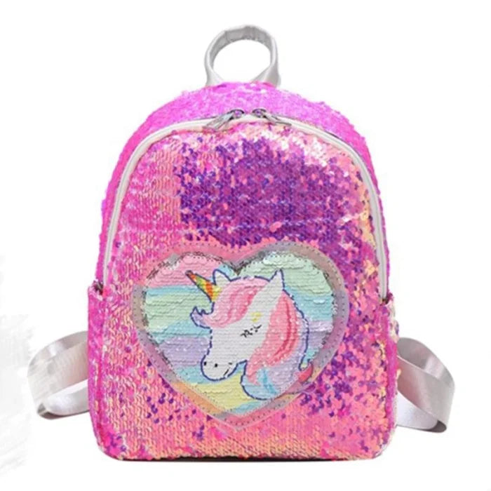 Pink Sequin Unicorn Backpack