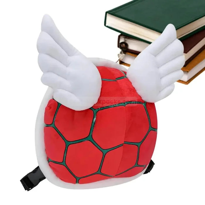 Plush Turtle Backpack - Wings red