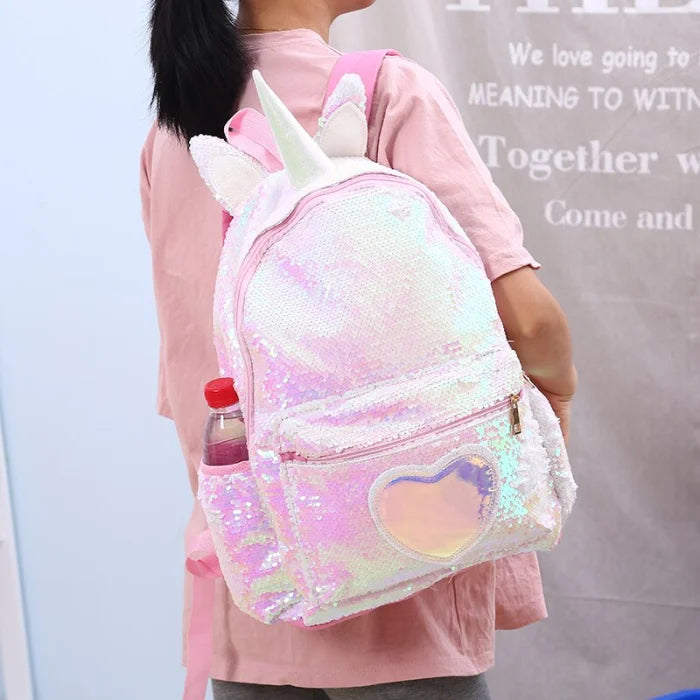 Purple Sparkly Unicorn Backpack