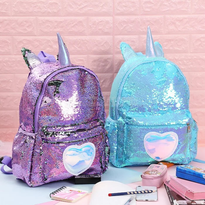 Purple Sparkly Unicorn Backpack