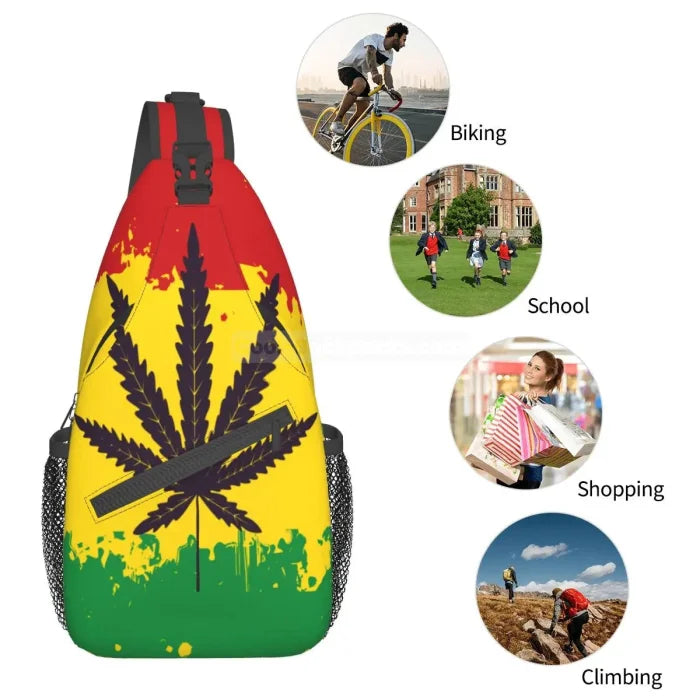 Rasta Messenger Bag - Black