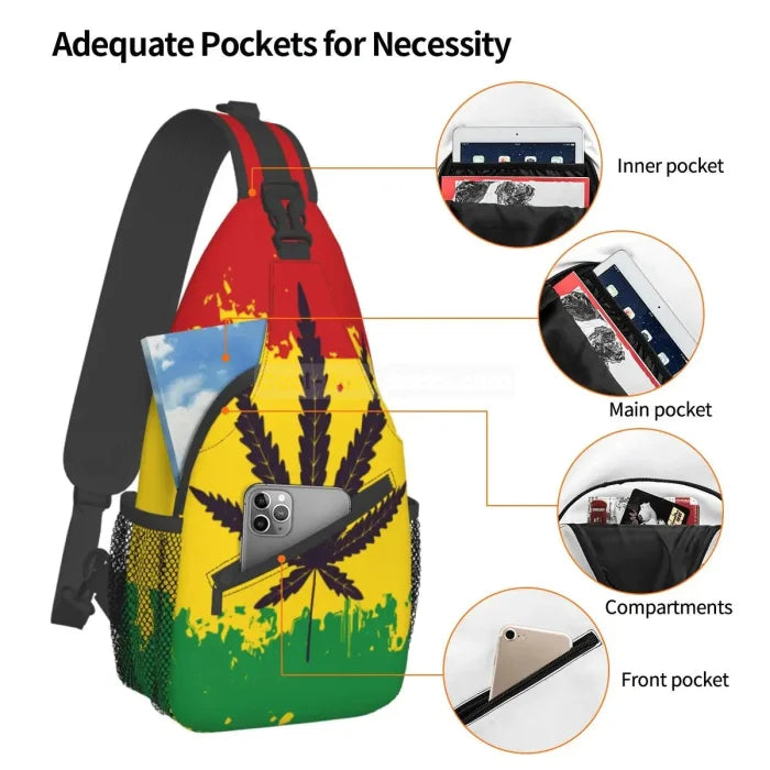 Rasta Messenger Bag - Black