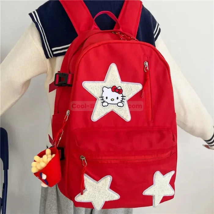 Red middle school backpack - Red