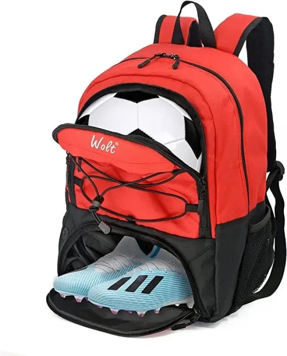 Red Soccer Backpack