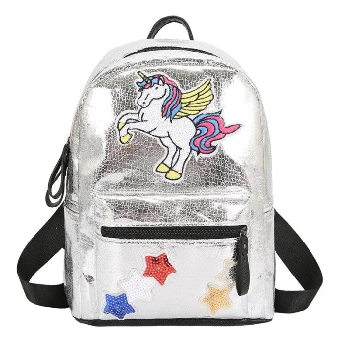 Silver Unicorn Backpack