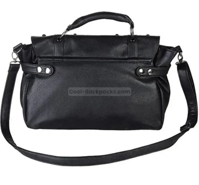 Skull Messenger Bag - Black