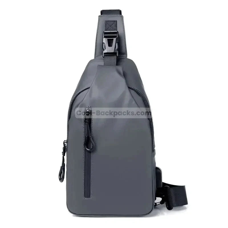 Sling Backpack Purse - Grey