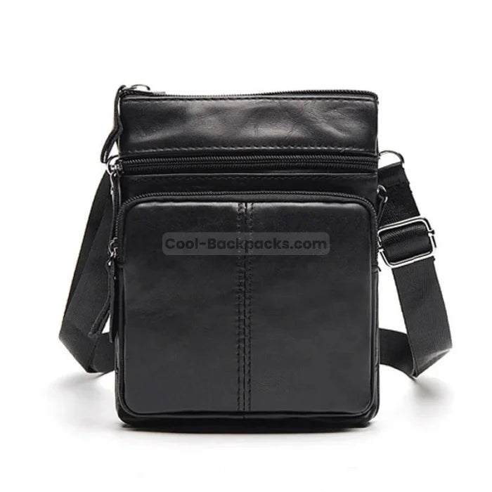 Small Messenger Bag Mens - Black