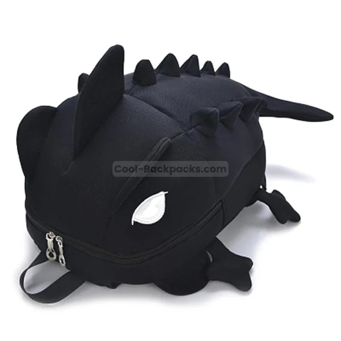 Spiky Dinosaur Backpack - lager size Black