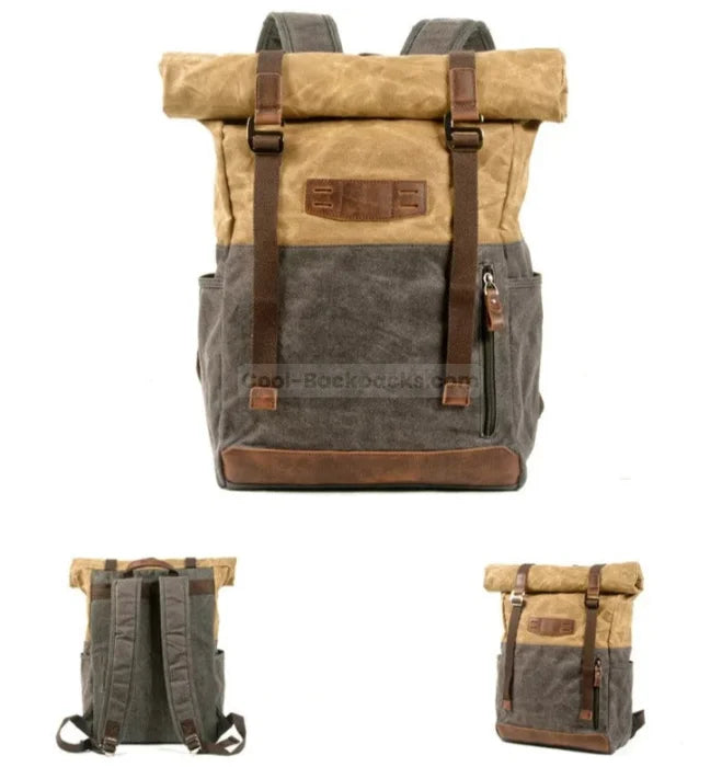 Tan Canvas Backpack