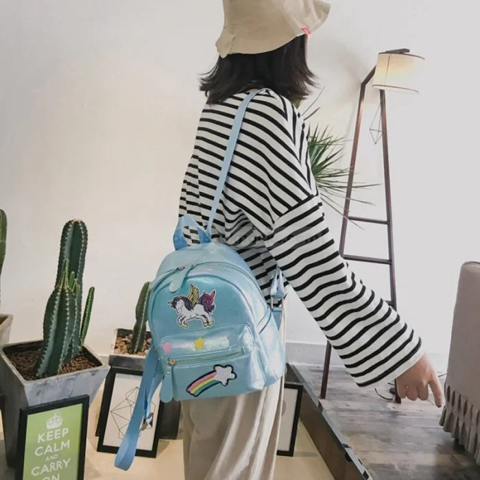 Teal Unicorn Backpack