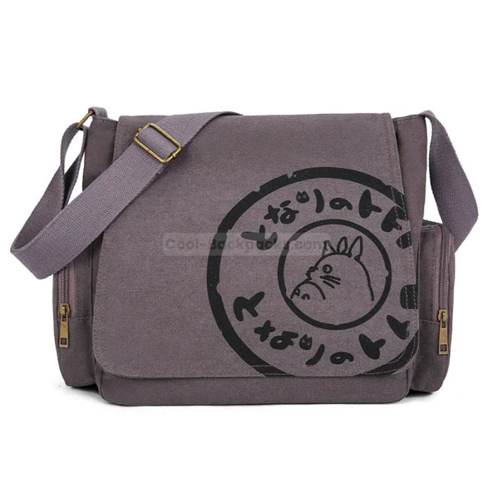 Totoro Messenger Bag - Grey