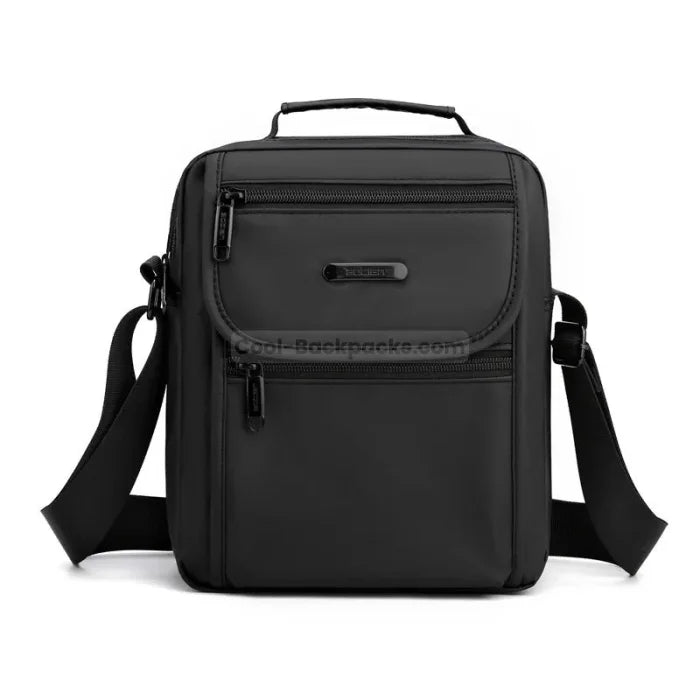 Vertical Messenger Bag - Black