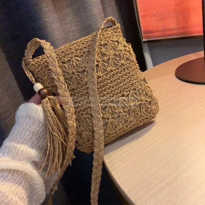 Woven Messenger Bag